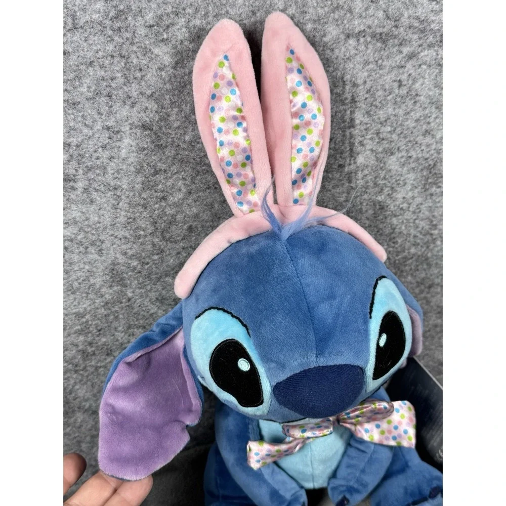 Disney Store Plush Lilo & Stitch Easter Bunny W/ Ears & Bow 2023 Edition‎